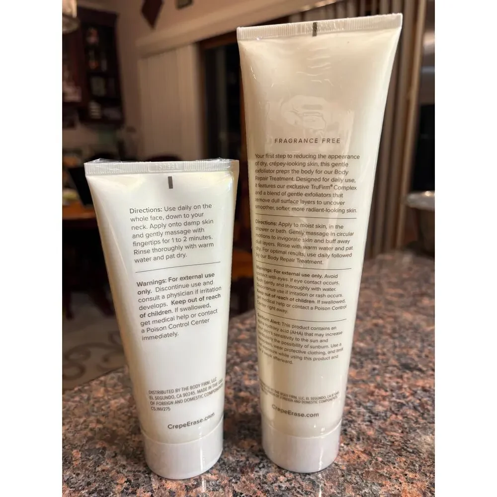 Crepe Erase Body & Facial Refining Exfoliant Fragrance Free Sealed